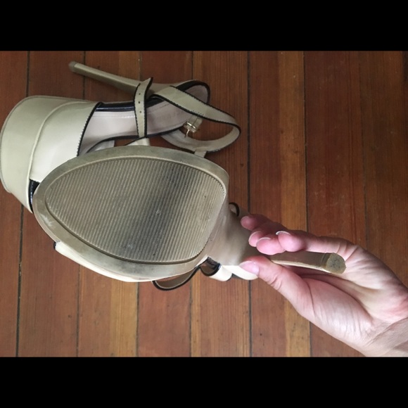 Beige & Black sexy leather heels - Picture 7 of 8
